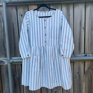 Western striped denim dress